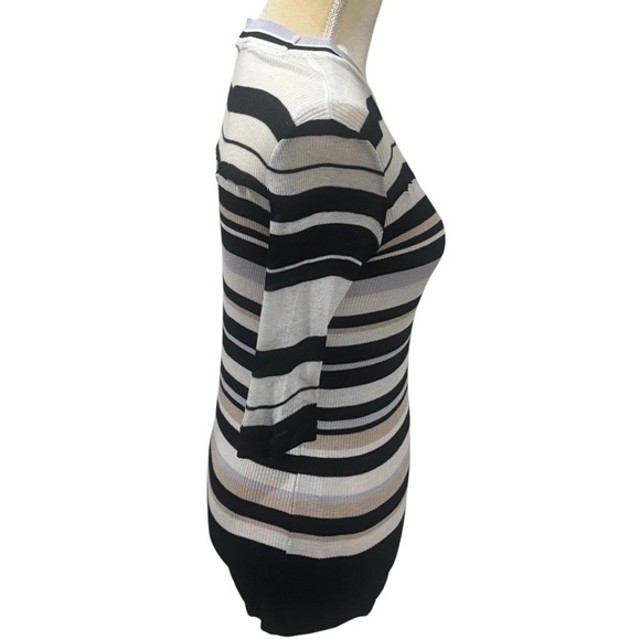 Hugo Boss Y2K Elauren Ribbed Jersey Top Striped Multicolor Women's Size XS - Picture 6 of 13